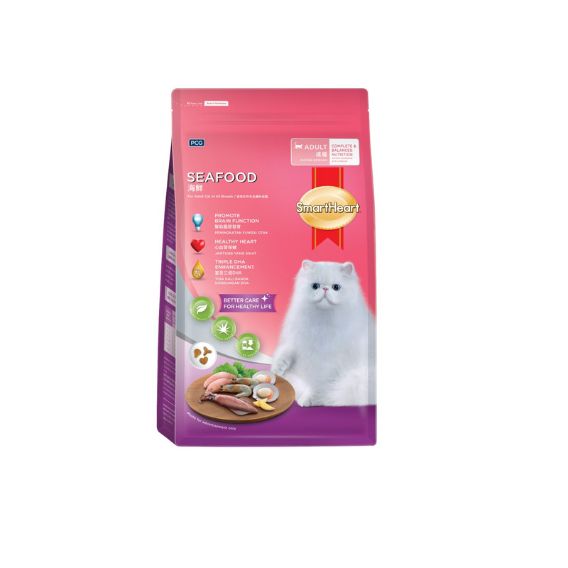 سمارت هارت - طعام جاف للقطط البالغة بالمأكولات البحرية - 1.2 كلغ