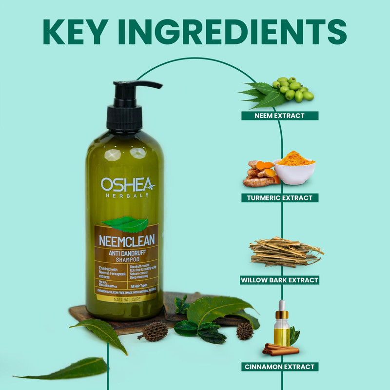 Oshea Herbals - Neem Clean Anti Dandruff Shampoo 500ml