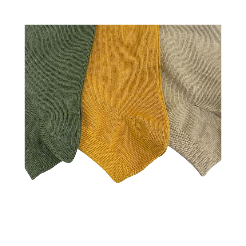 Genius - 3pc-Set - Boy's Plain Low Cut Socks - Multicolor