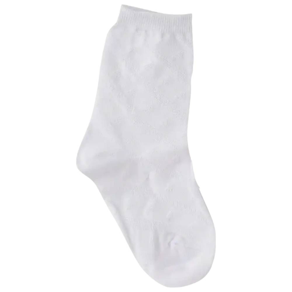 Genius - Girl's Jacquard Socks - White - Pack of 3