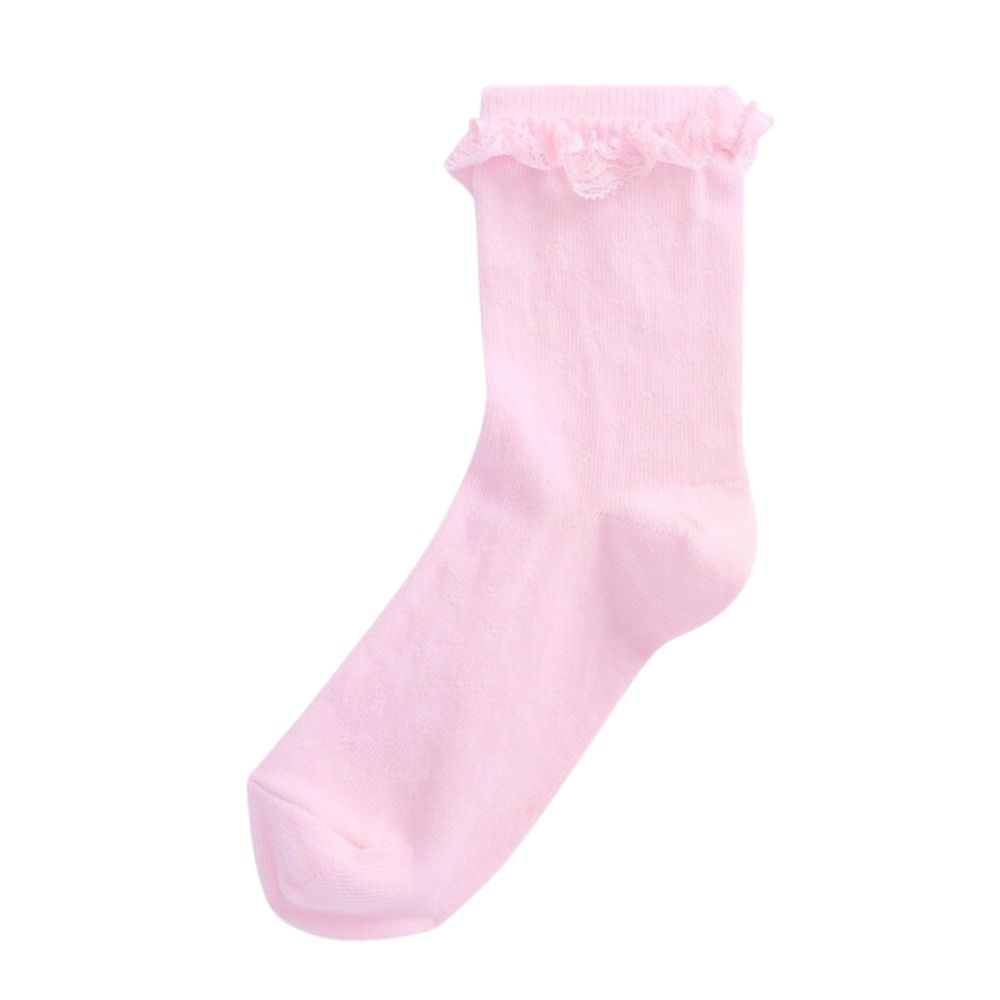 سمارت بيبي - جوارب دانتيل للبنات - وردي