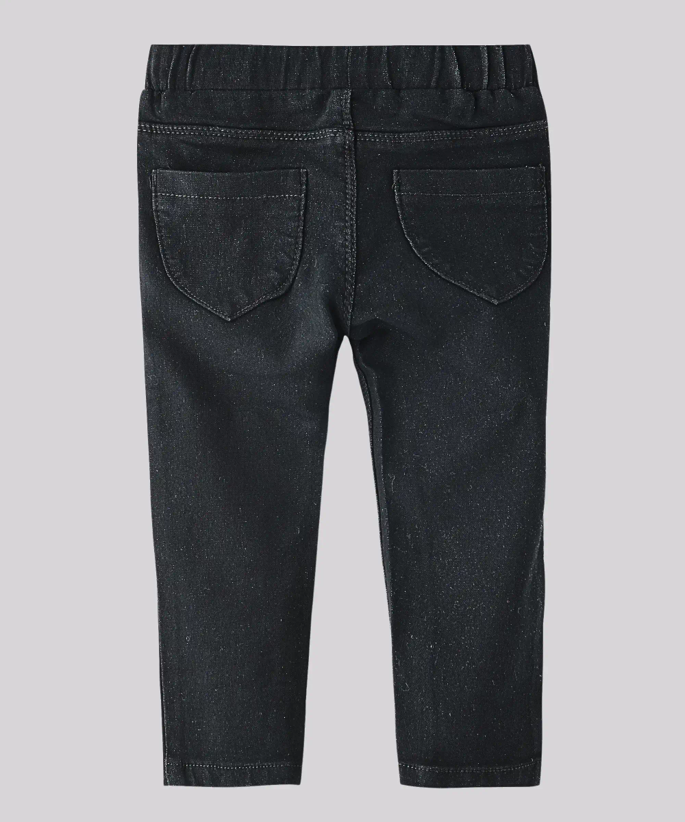 نيكسجين غيرلز - جينز ليقنز مطاطي بالكامل - أسود كربون