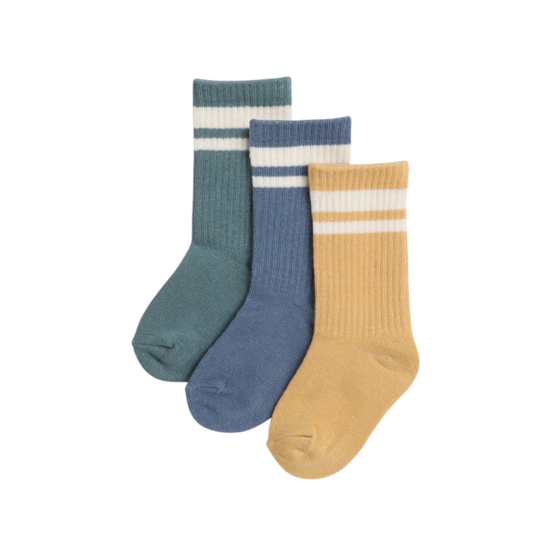 Genius - 3pc-Set - Boy's Mid-Calf Crew Socks - Multicolor