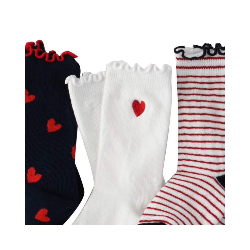 Genius - 3pc-Set - Girl's Printed Crew Socks - Multicolor
