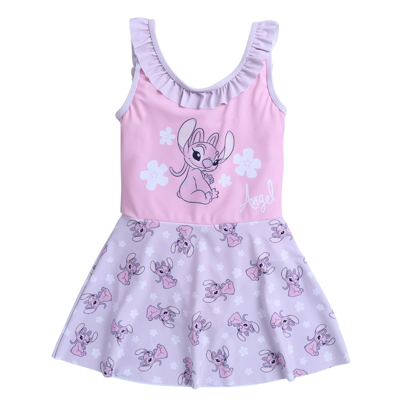 ديزني - فستان سباحة ستيتش بدون أكمام للبنات - بنفسجي