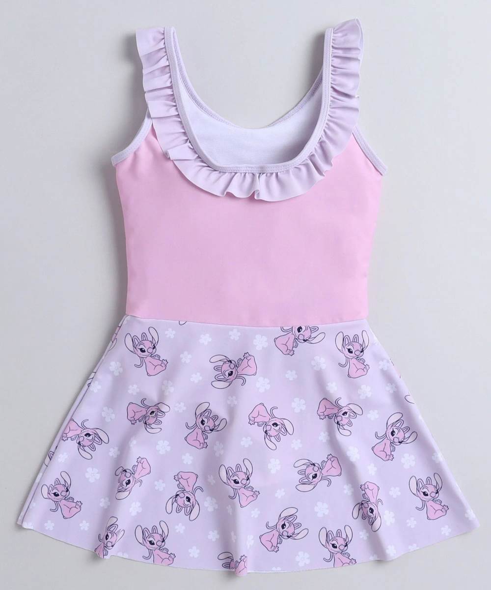 ديزني - فستان سباحة ستيتش بدون أكمام للبنات - بنفسجي