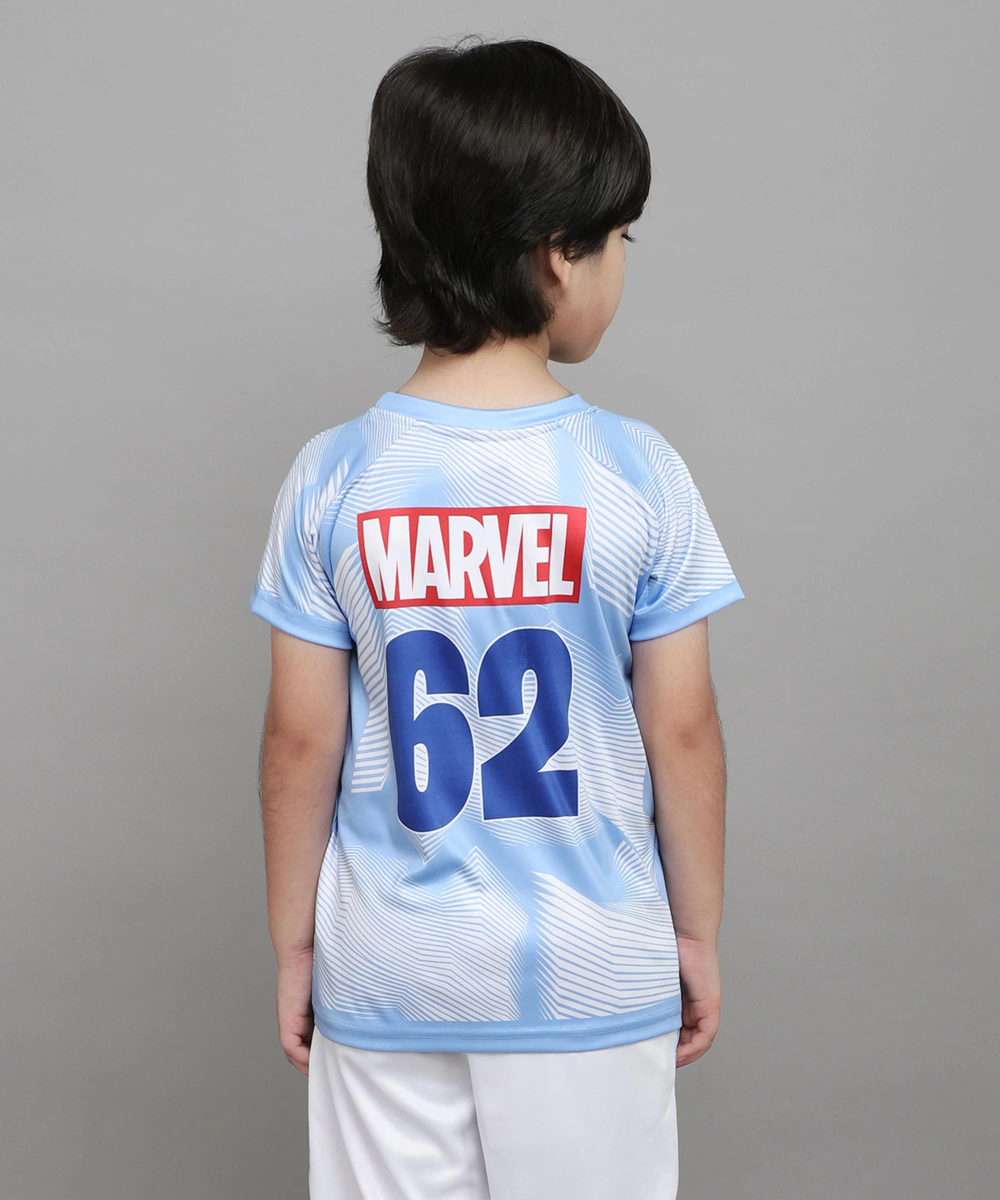 Spiderman - Boy's Spiderman Active Sports T-Shirt - Sky Blue