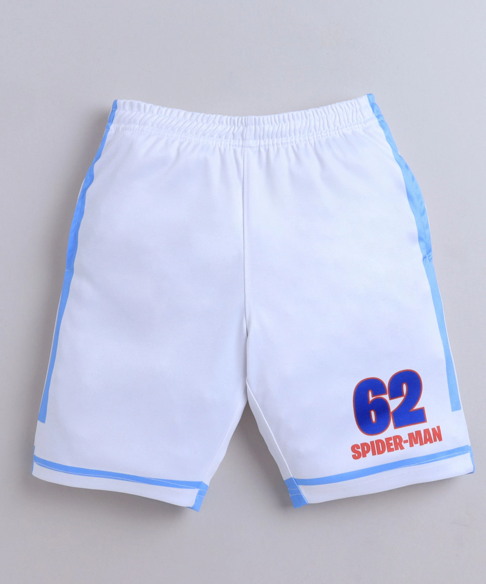 Spiderman - Boy's Spiderman Active Sports Shorts - White