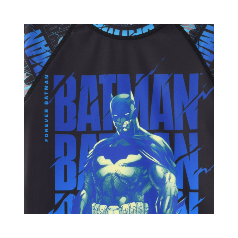 باتمان - بلوزة حماية للسباحة بأكمام قصيرة للأولاد - متعدد الألوان