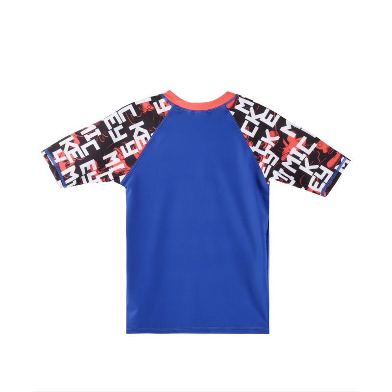 Mickey Mouse - Boy's Short Sleeves Rash Guard Top - Multicolor