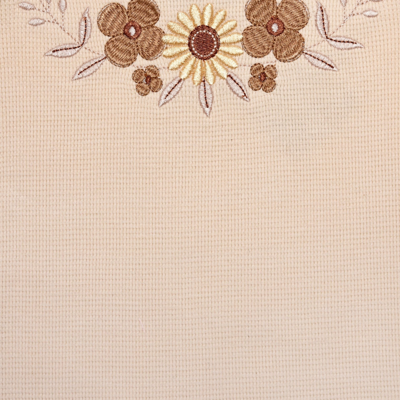 سمارت بيبي - طقم قطعتين - بلوزة بأكمام قصيرة مع شورت للبنات - بني