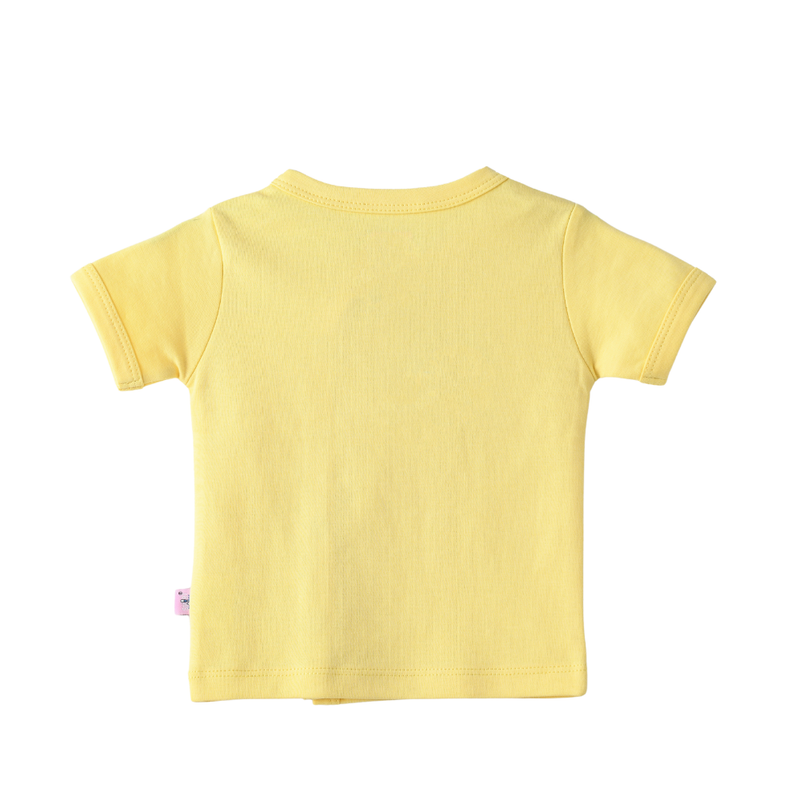 Smart Baby - Girl's Printed Front Open Top - Yellow