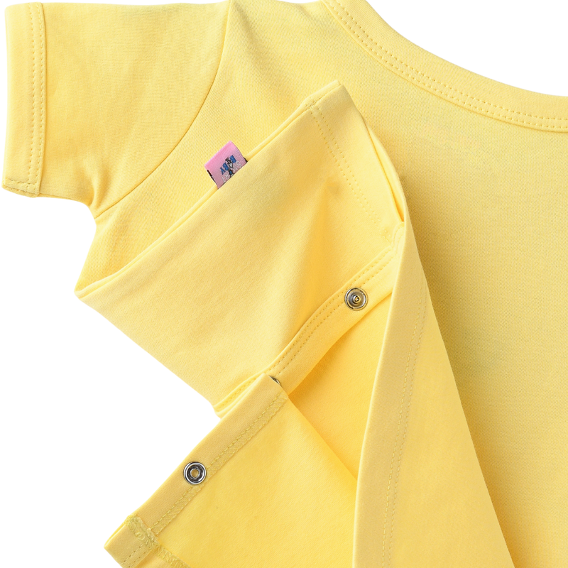 Smart Baby - Girl's Printed Front Open Top - Yellow