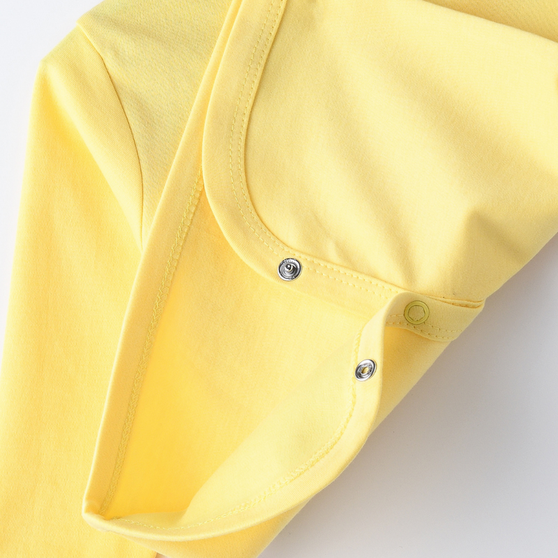 Smart Baby - Girl's Printed Full Sleeves Front Open Top - Yellow