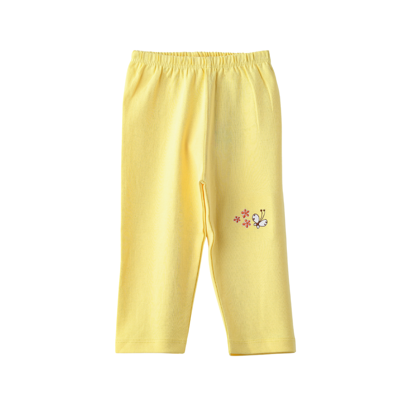 سمارت بيبي - بنطلون بيجامة مطبوع للبنات - أصفر