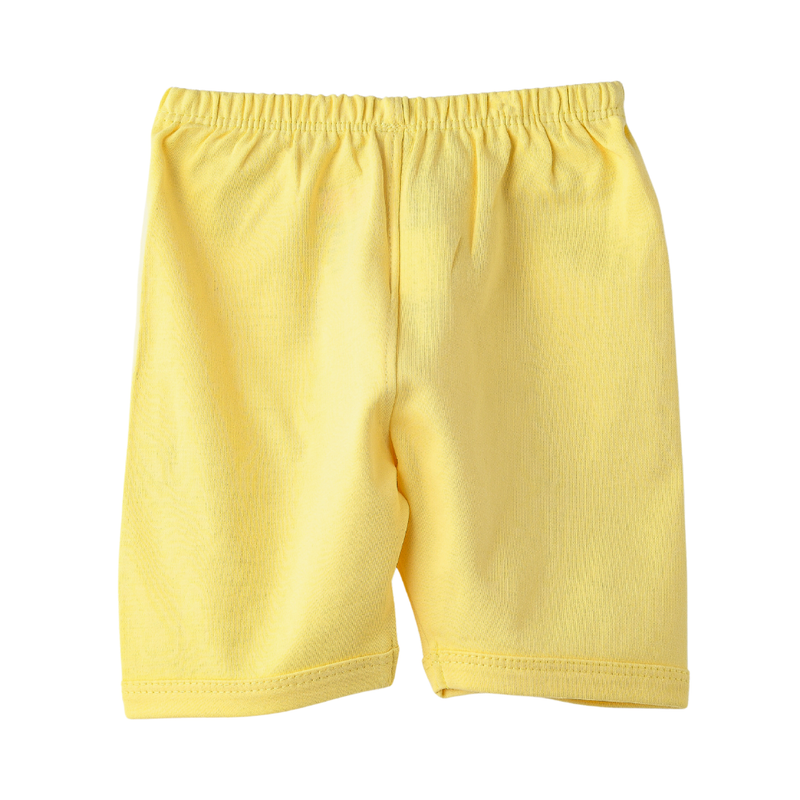 سمارت بيبي - شورت قطني مطبوع للبنات - أصفر