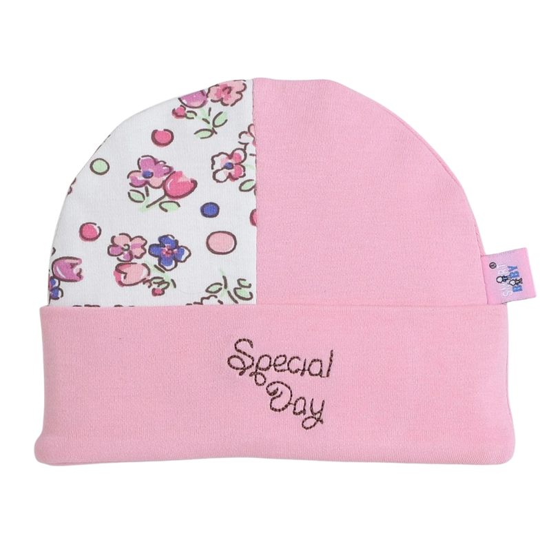 Smart Baby - Baby Girl's Placement Printed Cap - Pink/White