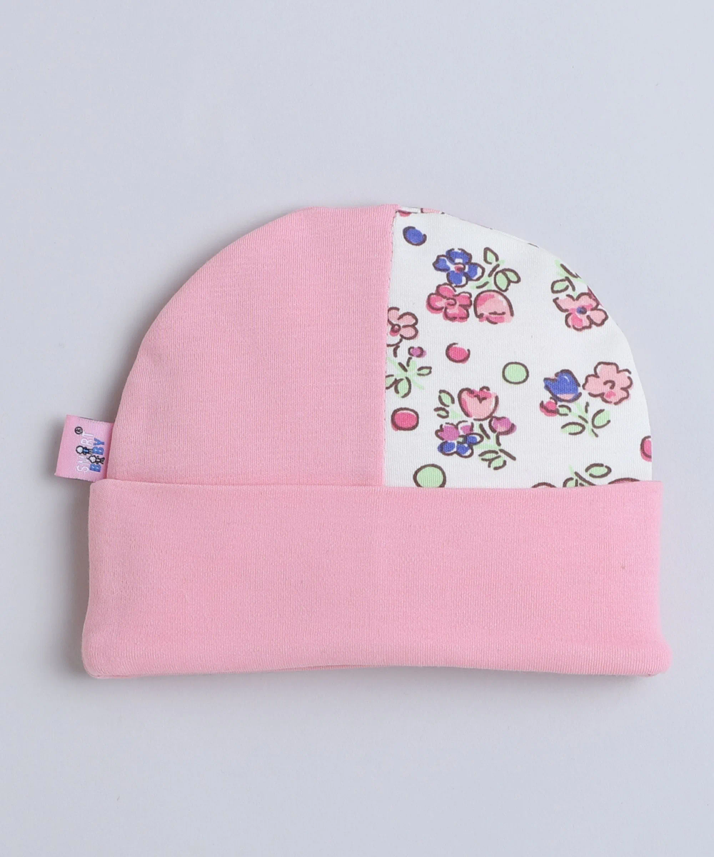 Smart Baby - Baby Girl's Placement Printed Cap - Pink/White