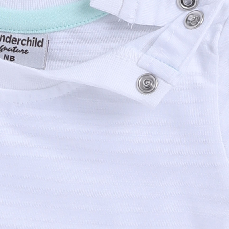 Wonderchild - Baby Boy' T-Shirt With Dungaree - Mint Green