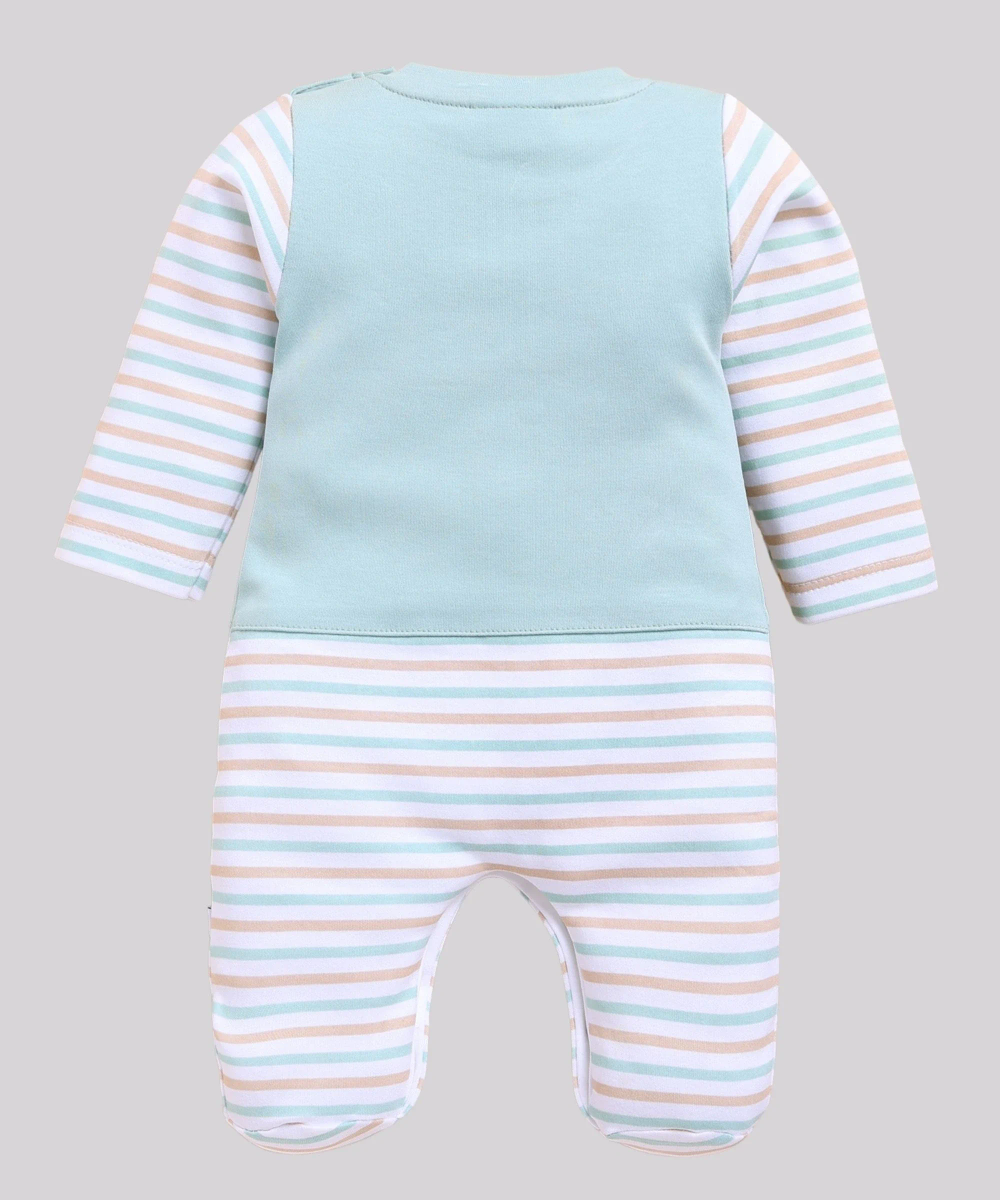 Wonderchild - Baby Boy's Long Sleeves Close Feet Full Romper - Mint Green