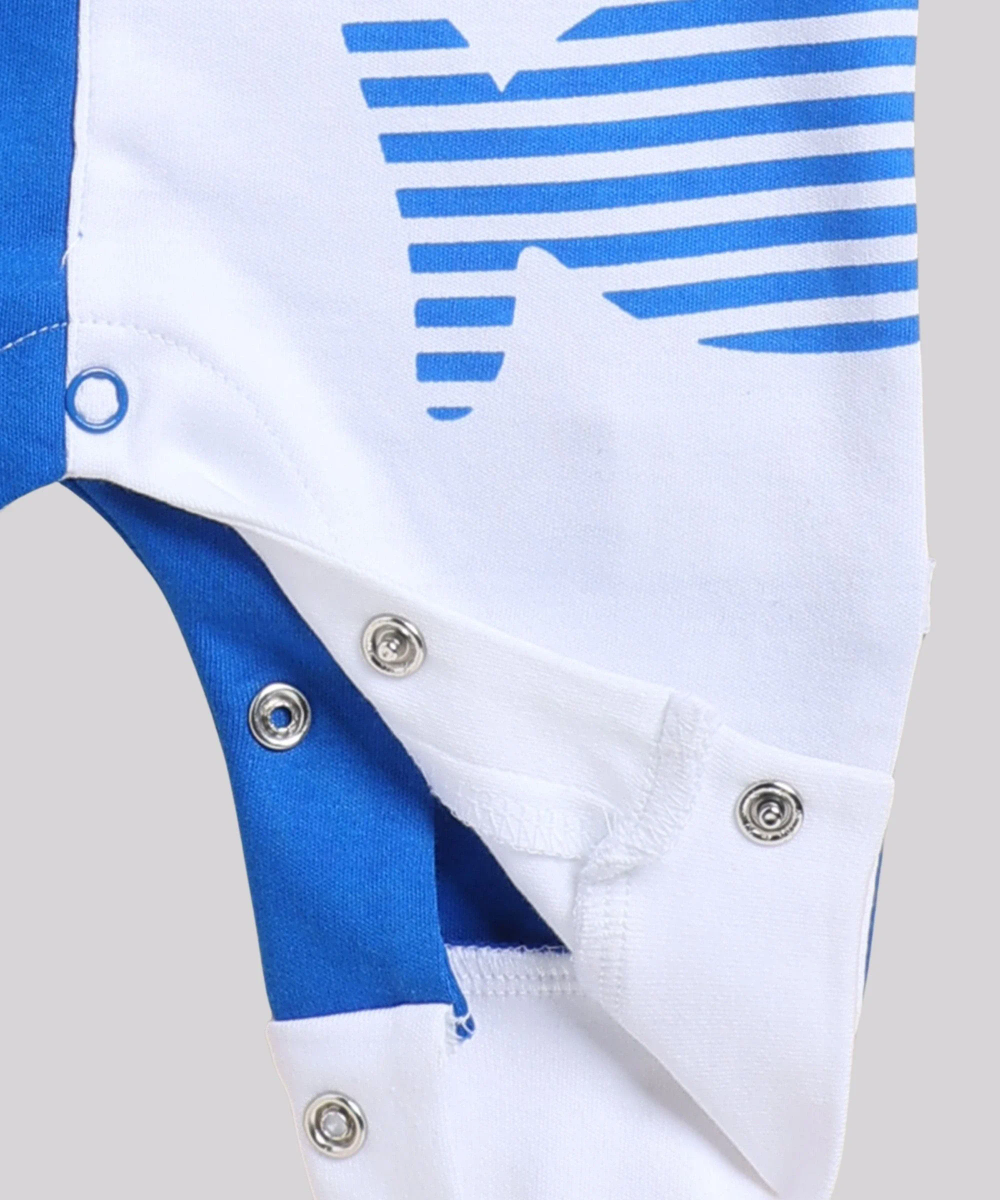 Wonderchild - Baby Boy's Long Sleeves Open Feet Full Romper - Royal Blue