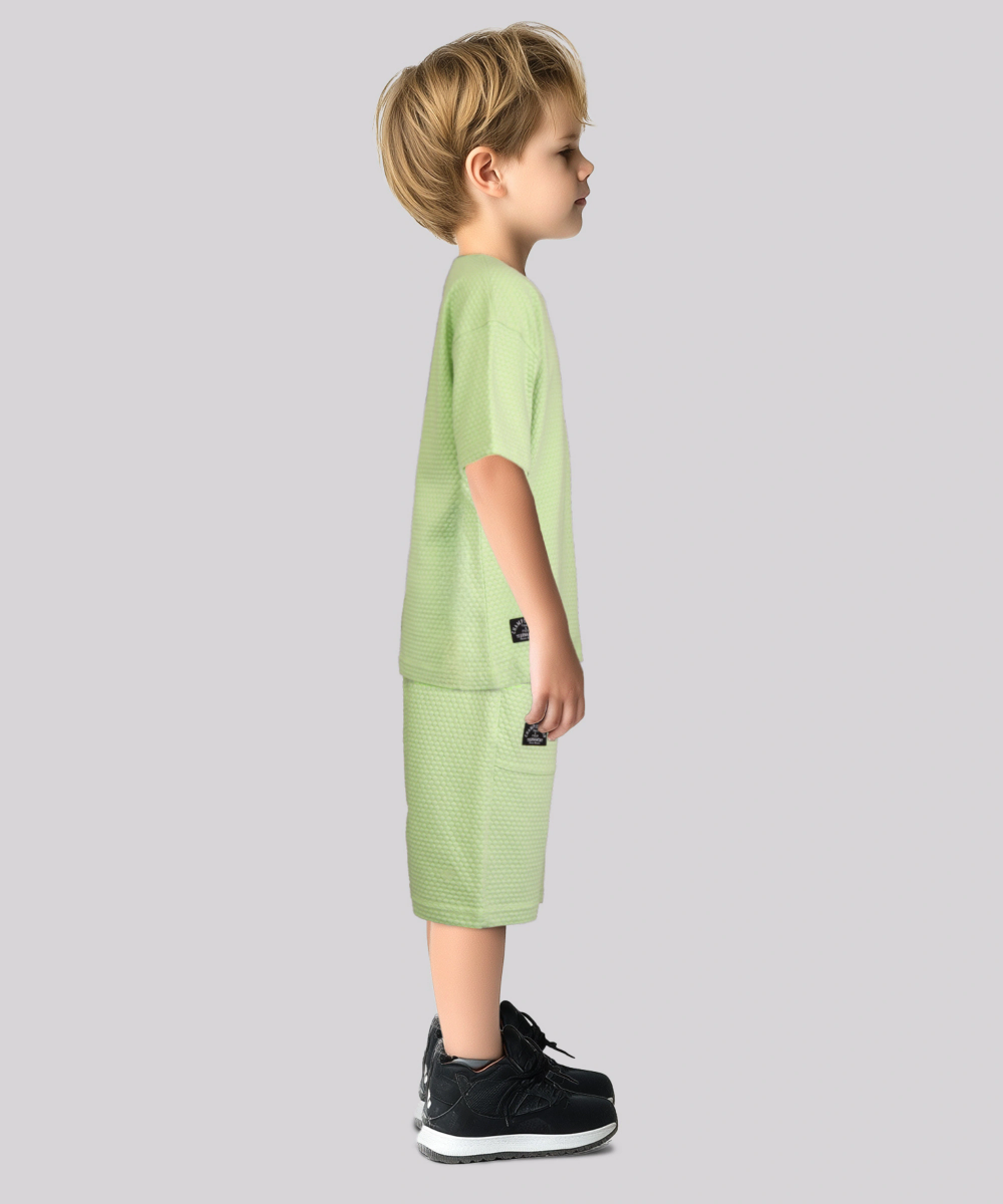 Genius - Boy's Waffle T-Shirt & Short Set - Green