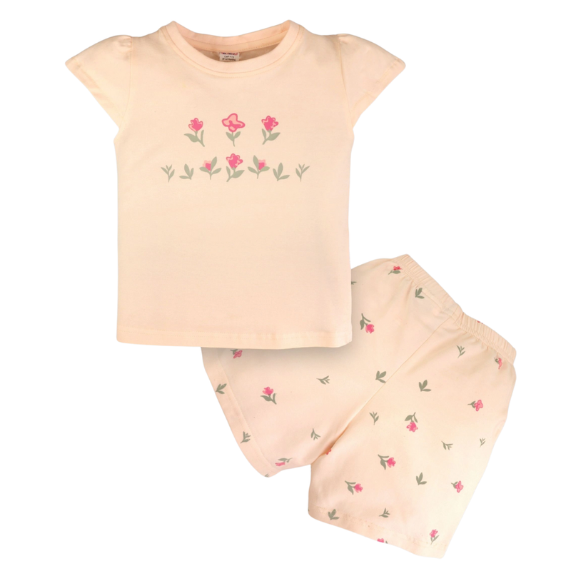 Smart Baby - Baby Girl's T-Shirt & Shorts - Pink