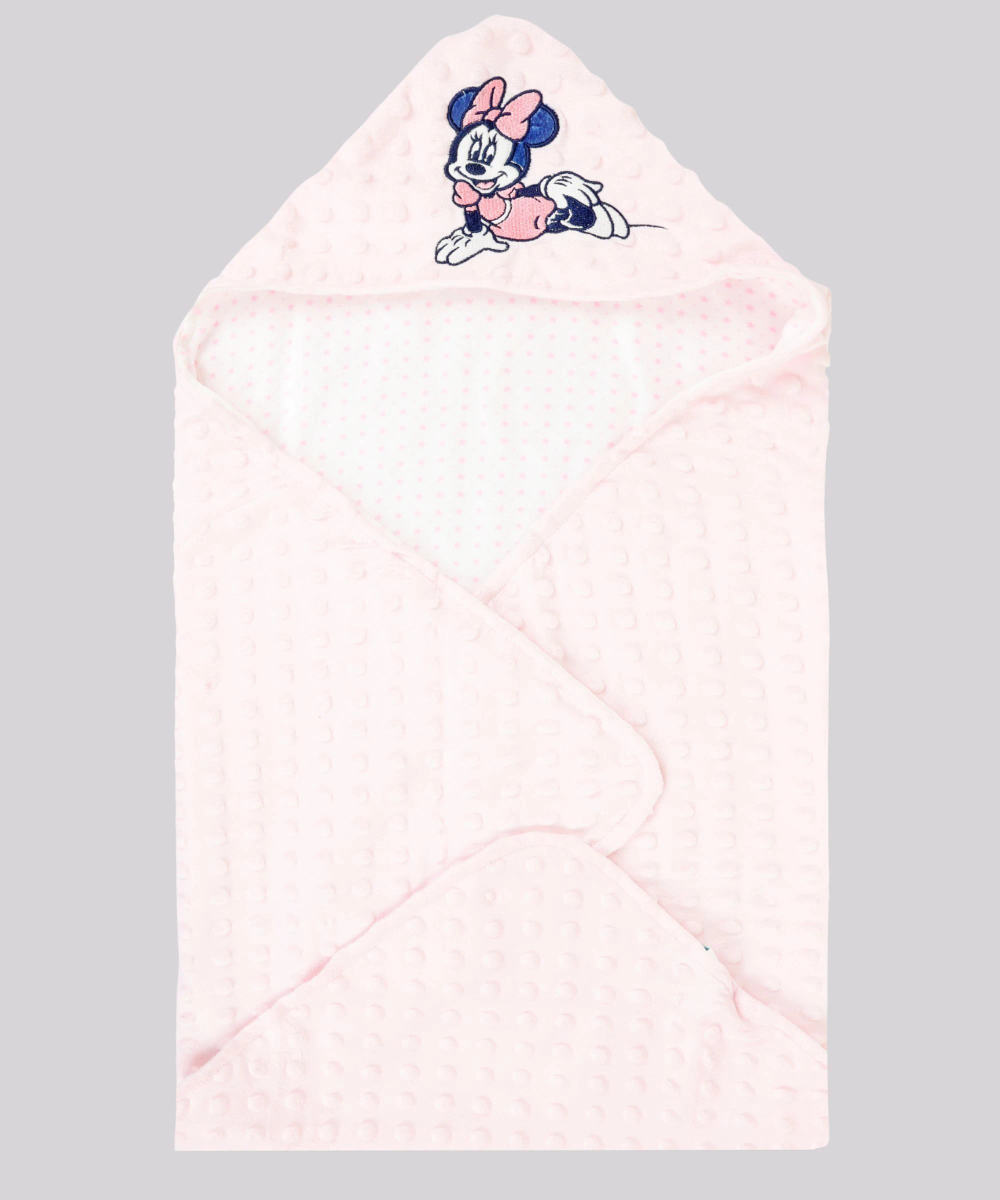 بطانية ميني ماوس بقبعة للبنات