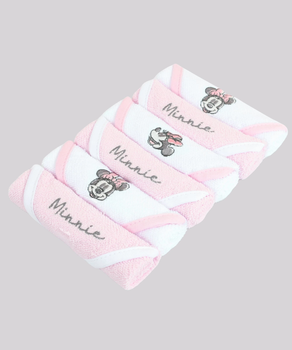 ميني ماوس - منشفة غسيل ميني ماوس للبنات الصغار، 6 قطع