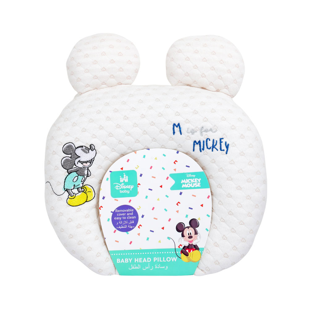 Mickey Mouse - Baby Head Pillow - White