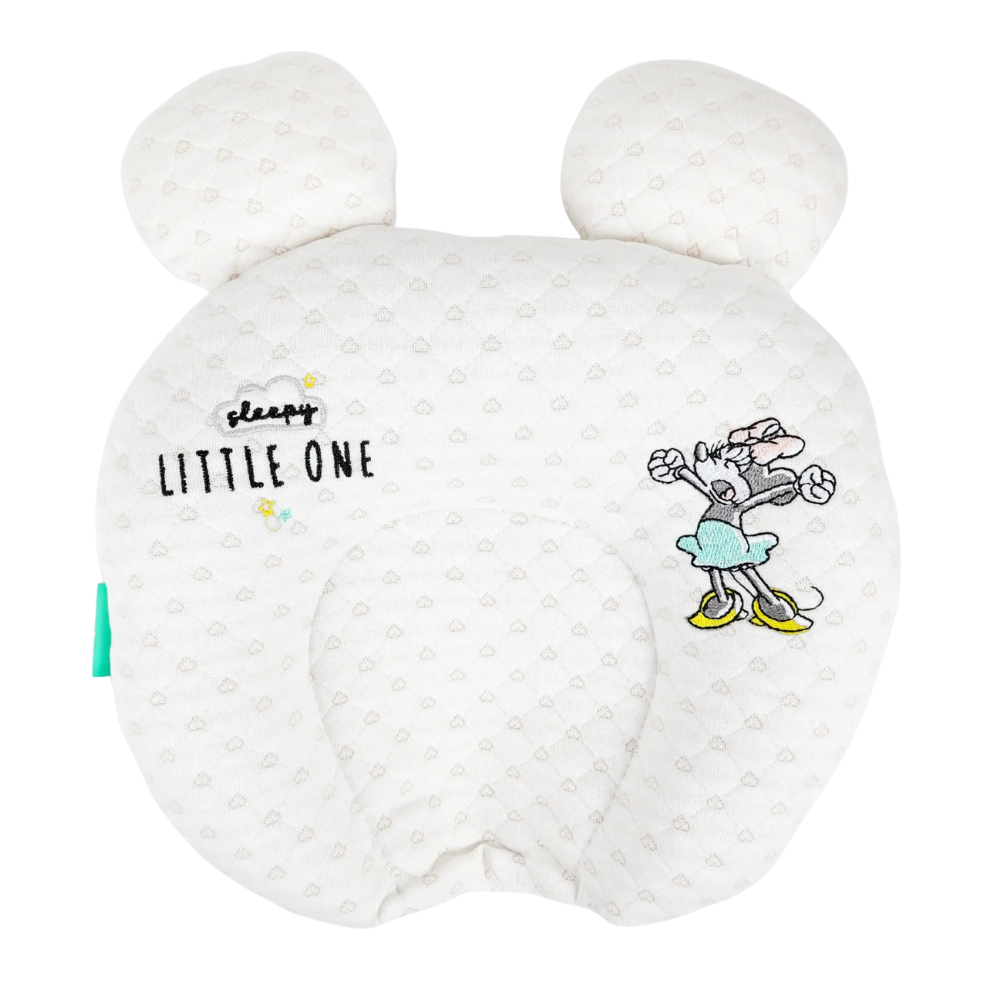 وسادة رأس الطفل ميني ماوس - بيضاء