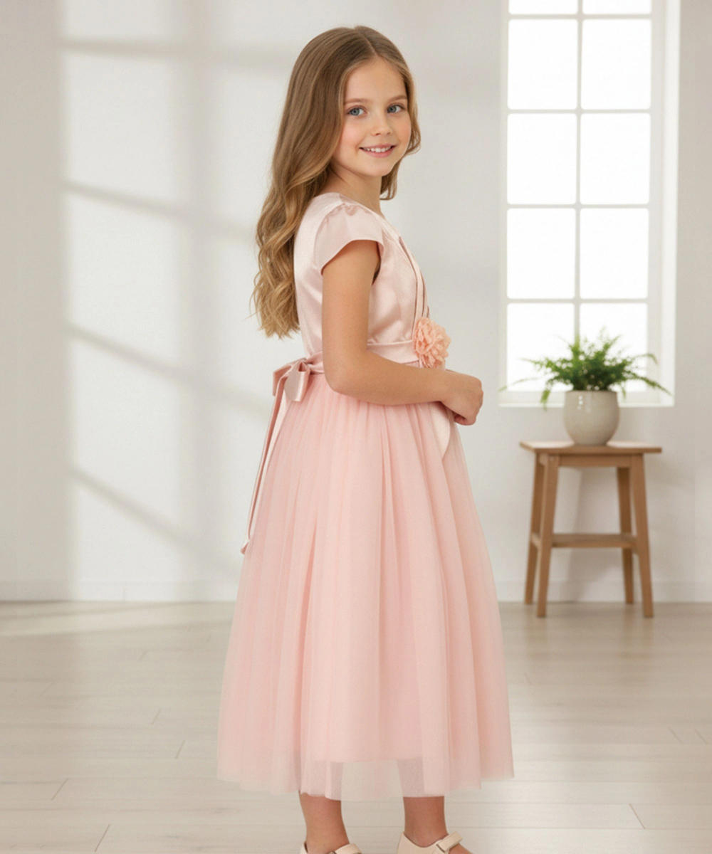 Le Crystal - Girl's Tulle Party Dress - Pink
