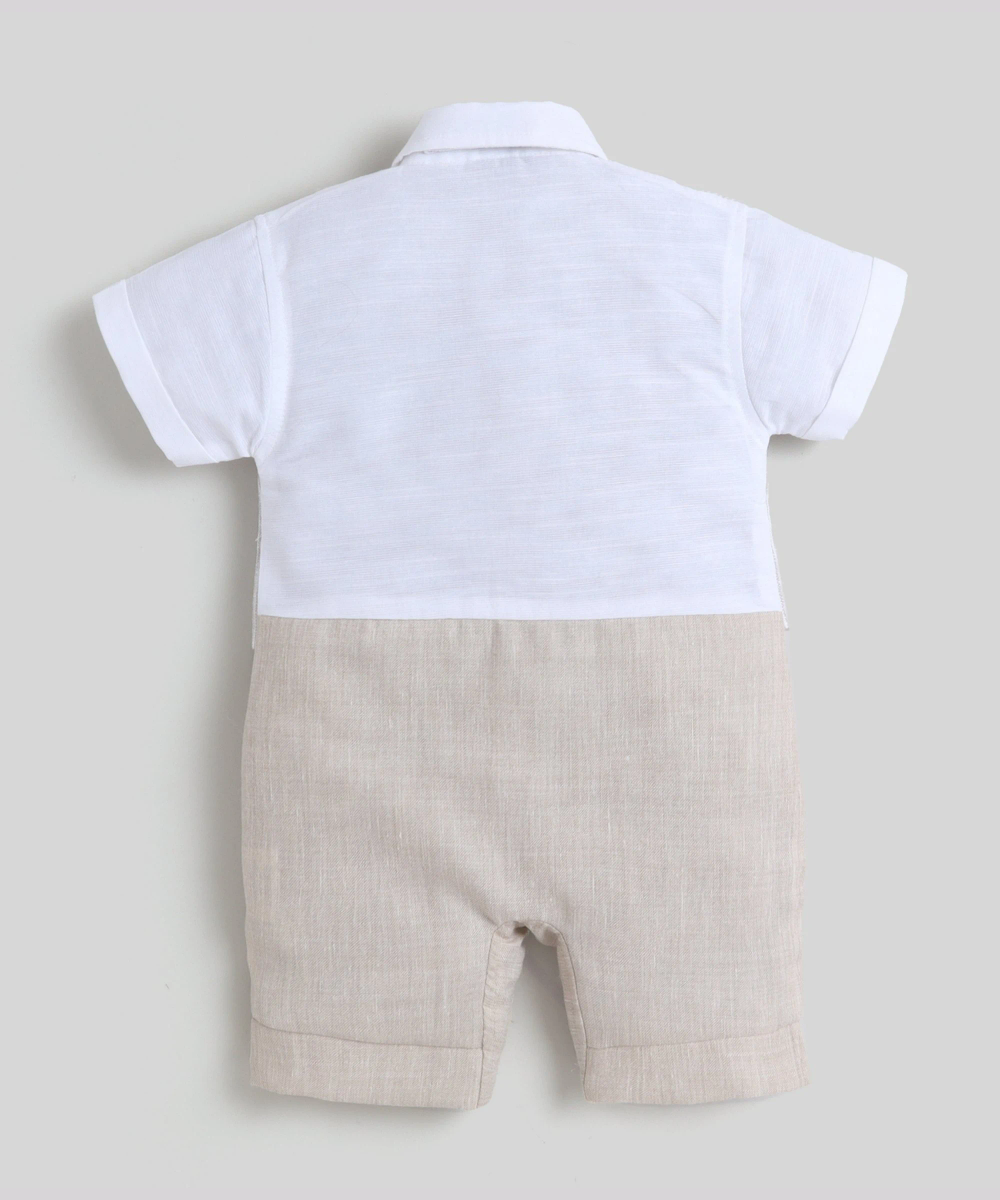 Little Kangaroos - Baby Boys Romper - Beige