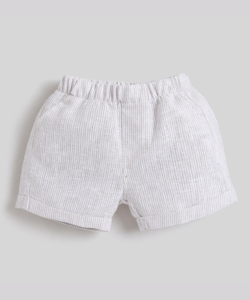 Little Kangaroos - 3pc-Set - Baby Boy's T-Shirt, Shirt & Shorts - Beige