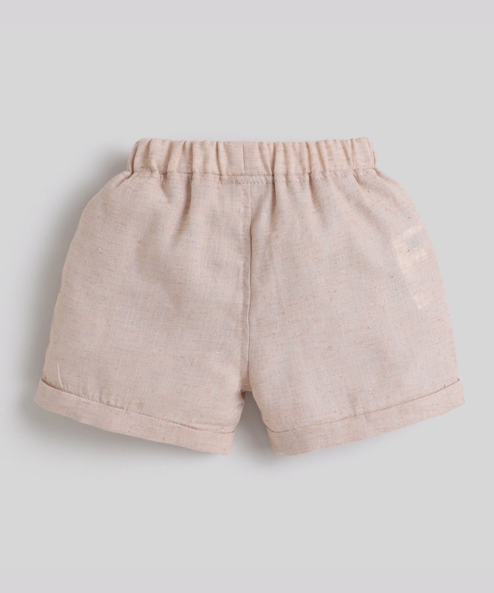 Little Kangaroos - 2pc-Set - Boys Formal Shirt & Short - Brown