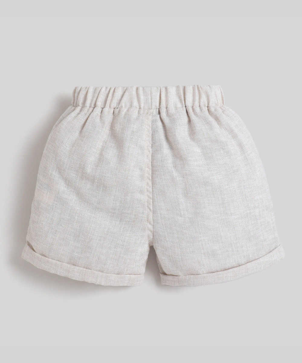 Little Kangaroos - 2pc-Set - Boys Kurta & Short - Beige