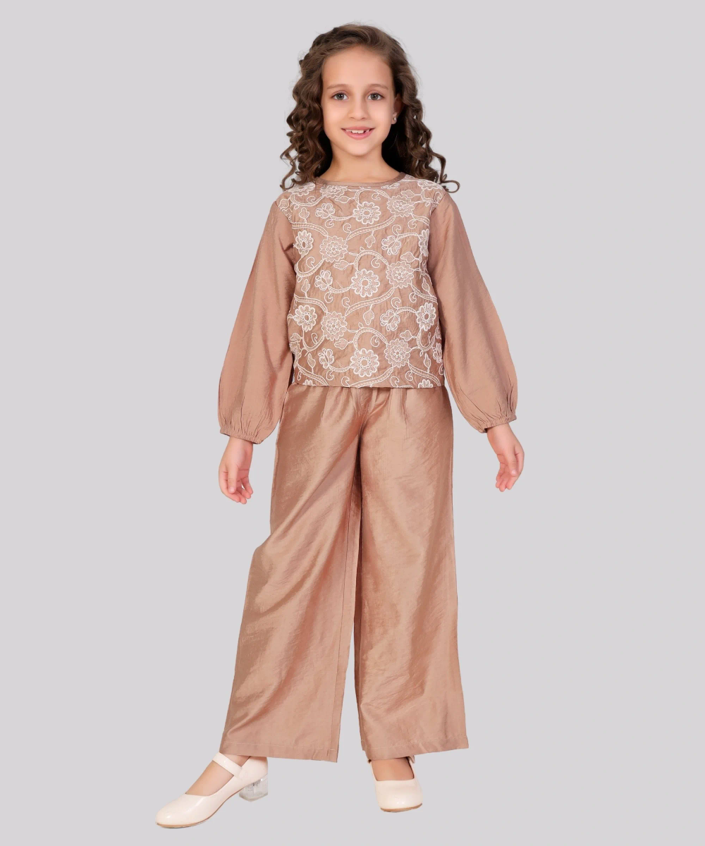 Little Kangaroos - Girl's Plain Pant - Brown