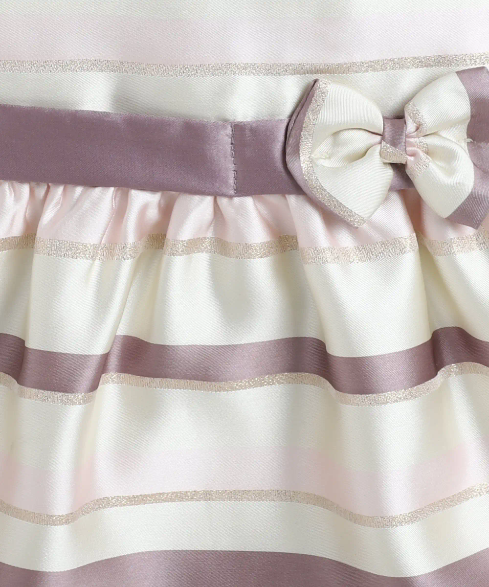Little Kangaroos - Baby Girl's Striped Dress - Purple