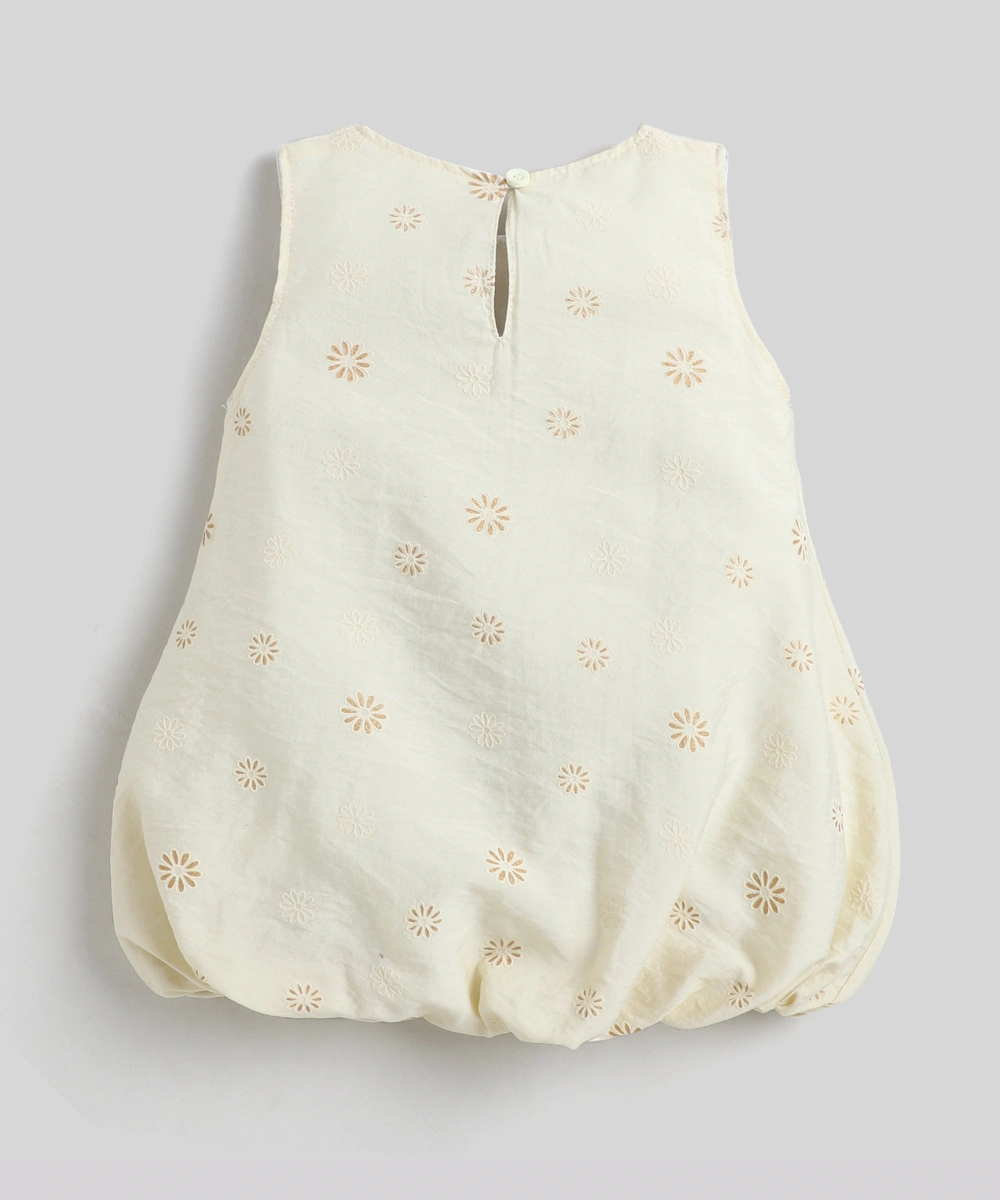 Little Kangaroos - Baby Girl's Printed Casual Dress - Cream