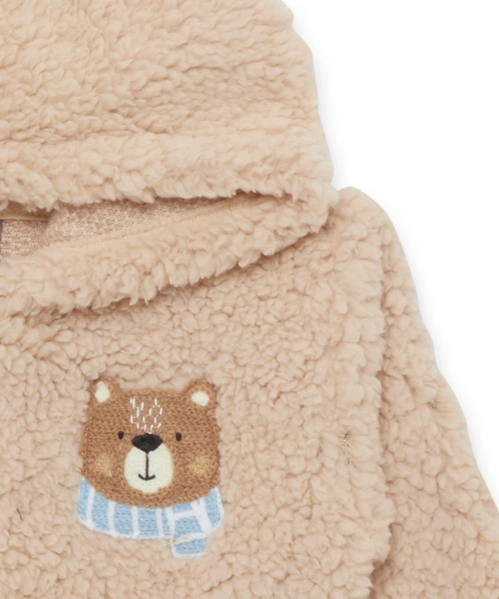 ليتل كانغاروس – جاكيت بقبعة بأكمام طويلة للأولاد – كاكي