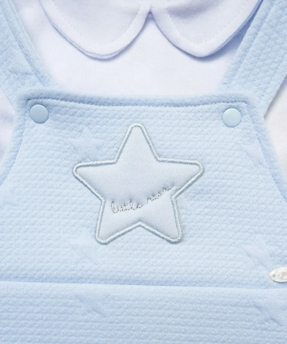 روك أ باي بيبي - طقم من قطعتين - بلوزة ورومبير للأطفال الرضع - أزرق