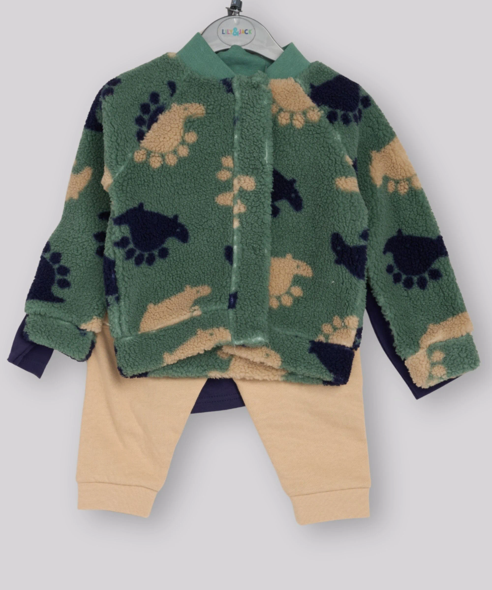 Lily & Jack - 3pc-Set - Baby Boy's Bodysuit, Jacket & Jogger - Multicolor