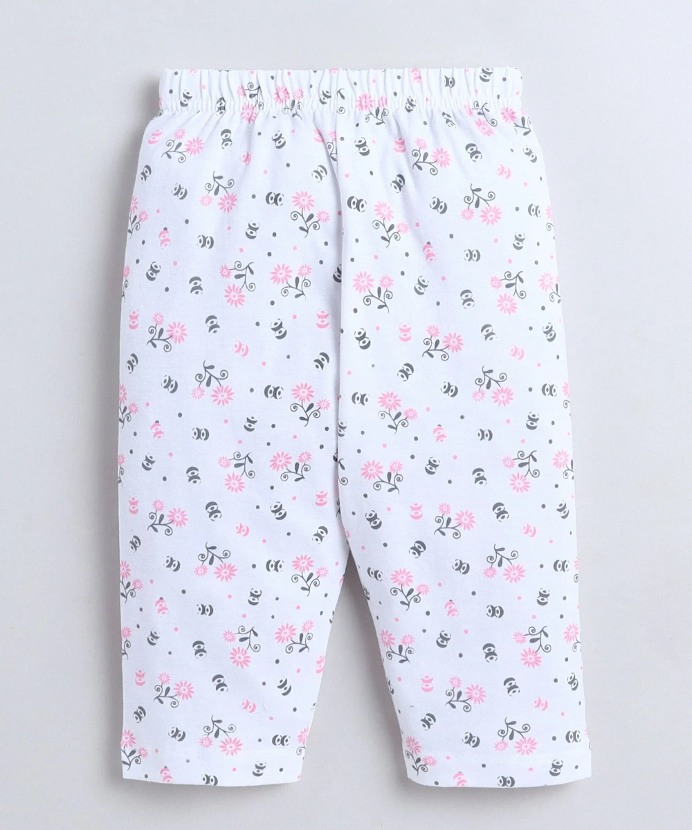 Smart Baby - 2pc-Set - Baby Girl's T-Shirt & Pant - Pink/White
