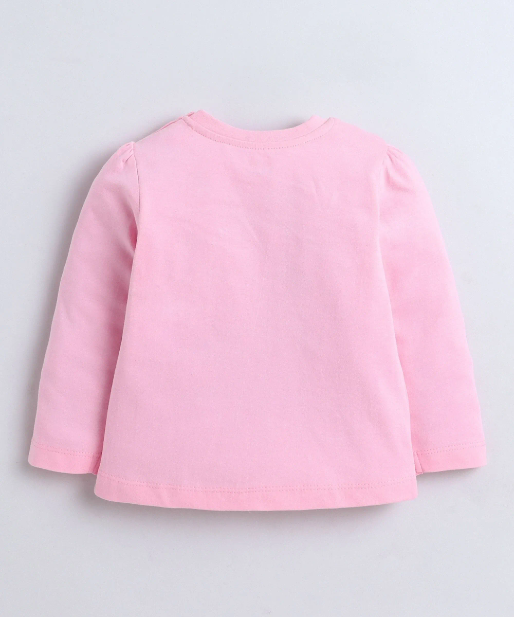 Smart Baby - 2pc-Set - Baby Girl's Dance And Enjoy Printed T-Shirt & Pant - Pink