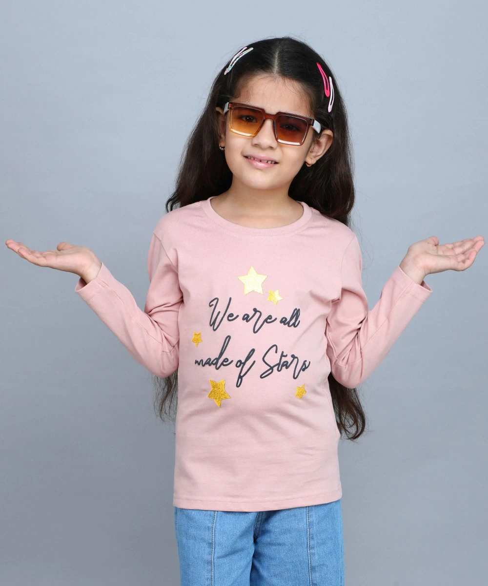 Nexgen Girls - Girl's Printed Casual T-Shirt - Pink