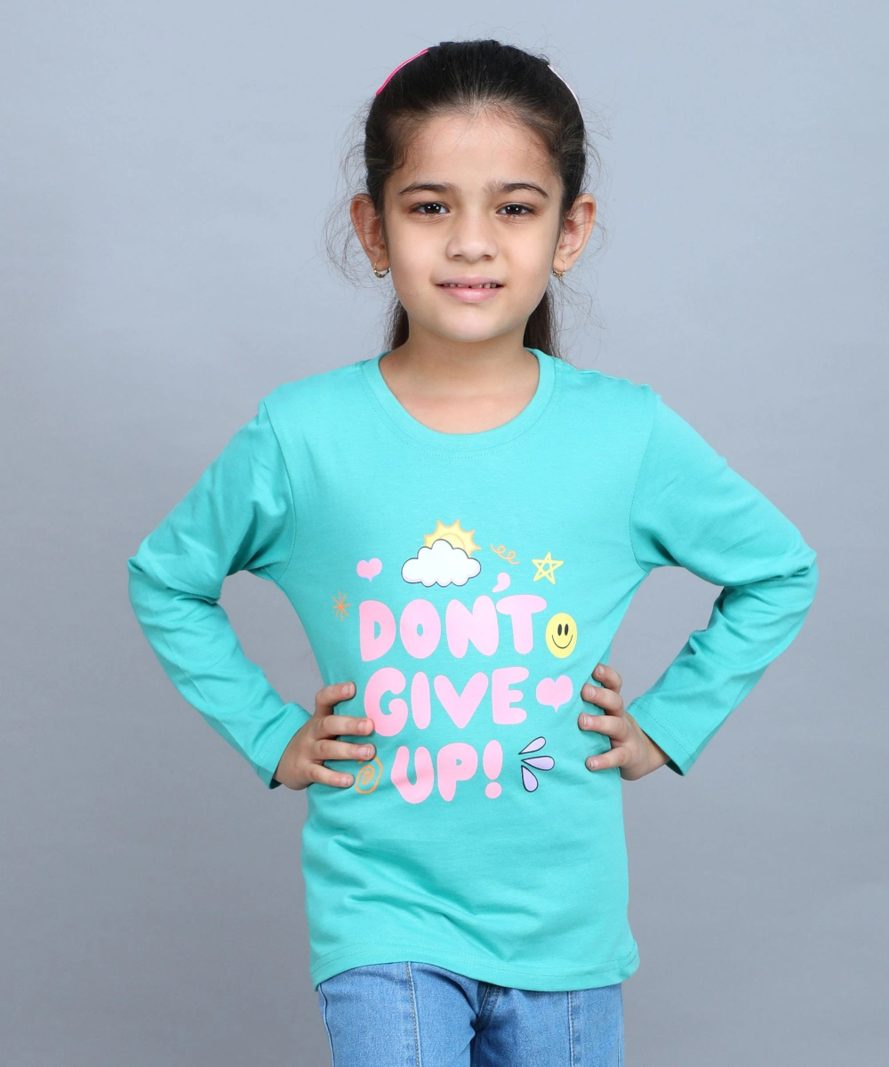 Nexgen Girls - Girl's Printed Casual T-Shirt - Blue