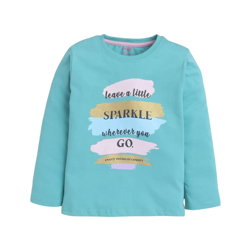 Nexgen Girls - Printed Girl's Casual T-Shirt - Blue