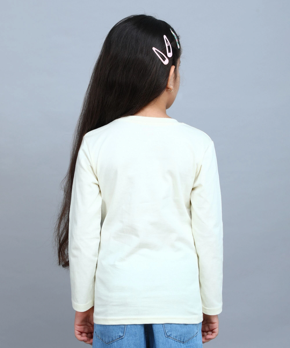 Nexgen Girls - Girl's Casual T-Shirt - Cream