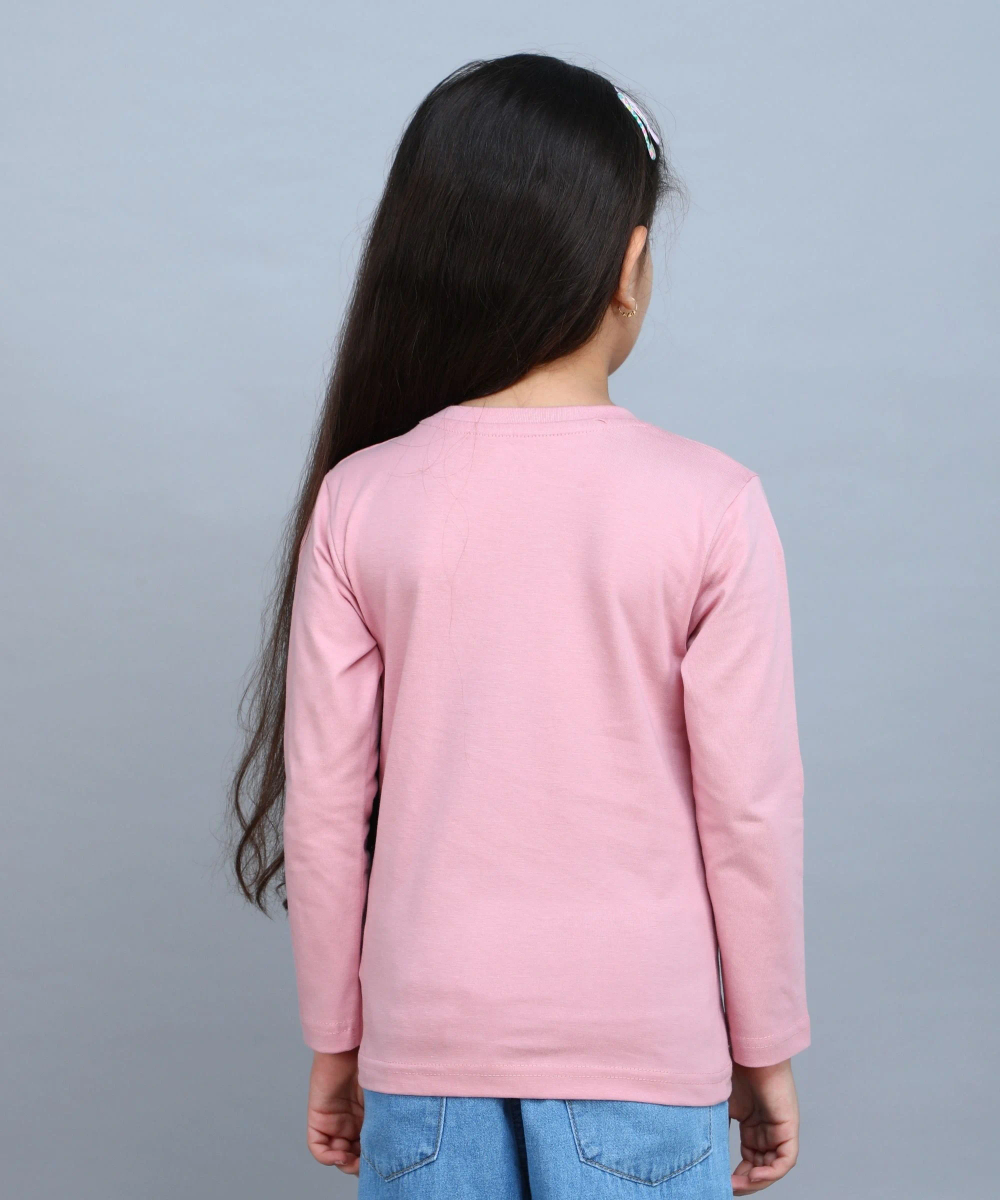 Nexgen Girls - Girl's But First Coffee Printed Graphic T-Shirt - Pink