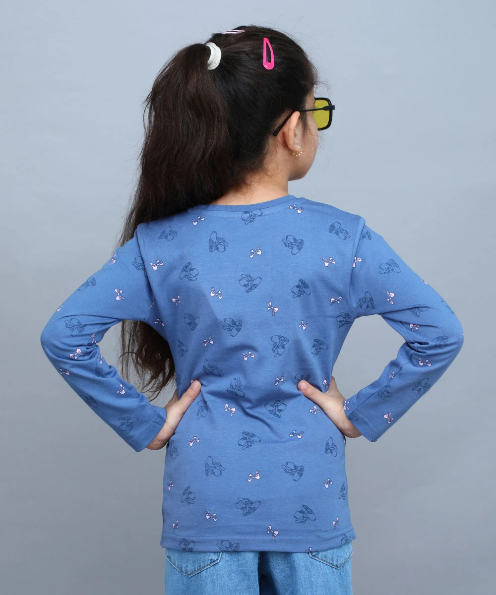 Nexgen Girls - Girl's Dance Forever Printed T-Shirt - Blue